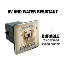 GRAPHICS & MORE The Reliable Retriever Certified Sidekick Pure Gold Tow Trailer Hitch Cover Plug Insert