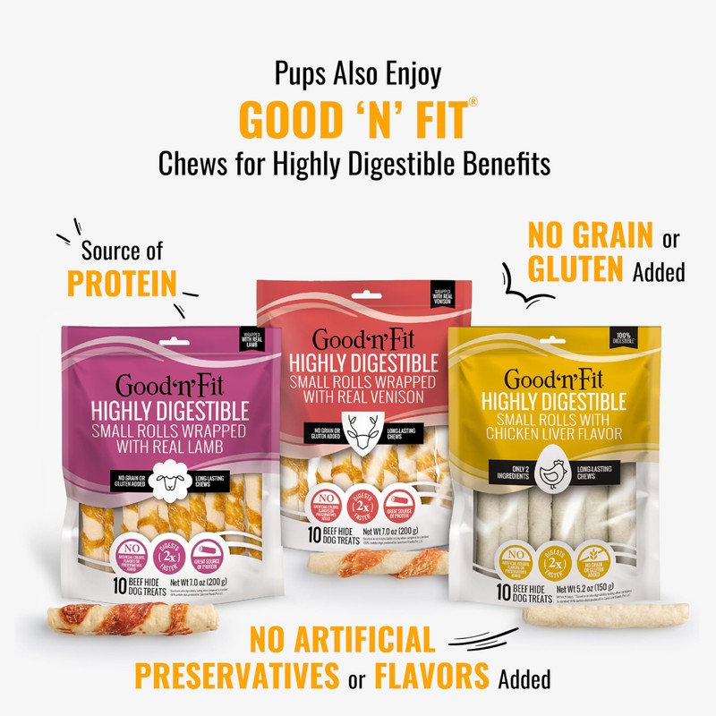 Good ‘n’ Fun Triple Flavor Chews for Large Dogs, Treat
