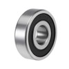 sourcing map Grooved Ball Bearing 6303-2RS Z2 Double Shielded Carbon