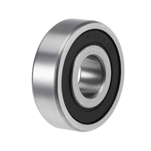 sourcing map Grooved Ball Bearing 6303-2RS Z2 Double Shielded Carbon