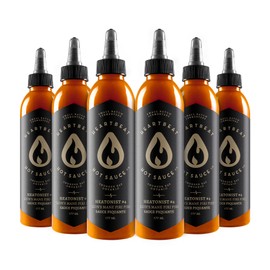 Heartbeat Hot Sauce Co. - Heatonist No. 4 - Lion's Mane Piri Piri, 6 oz. - Small Batch & Handmade, Vegan, Gluten Free, Preservative Free, 6 Pack