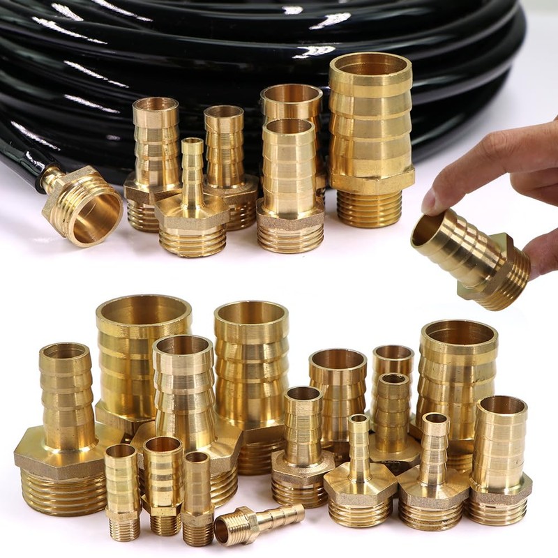 MiJunHD 2PCS Brass Reducer Connector | 6mm Hose Barb Tail