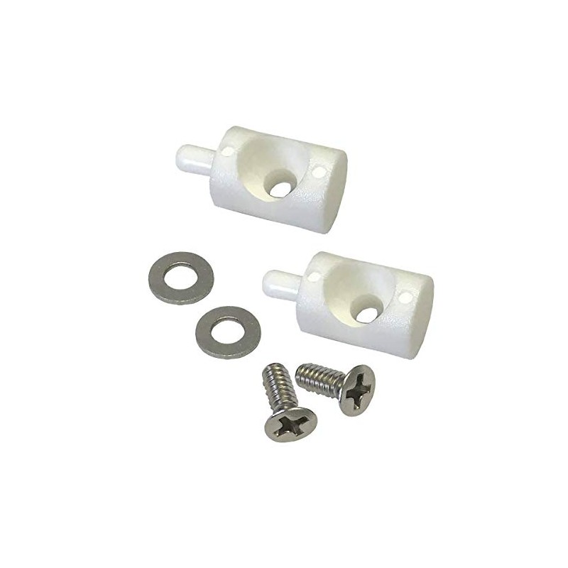 White Nylon Hinge Bushing Pin Kit 3/8" Diameter for Continuous