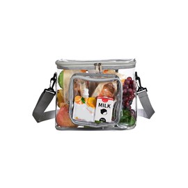 Augbunny PVC Multi-Purpose Clear Travel Makeup Bag Cosmetic Organizer Case Bathroom Storage Bag with 2 Pockets Shoulder Strap Large
