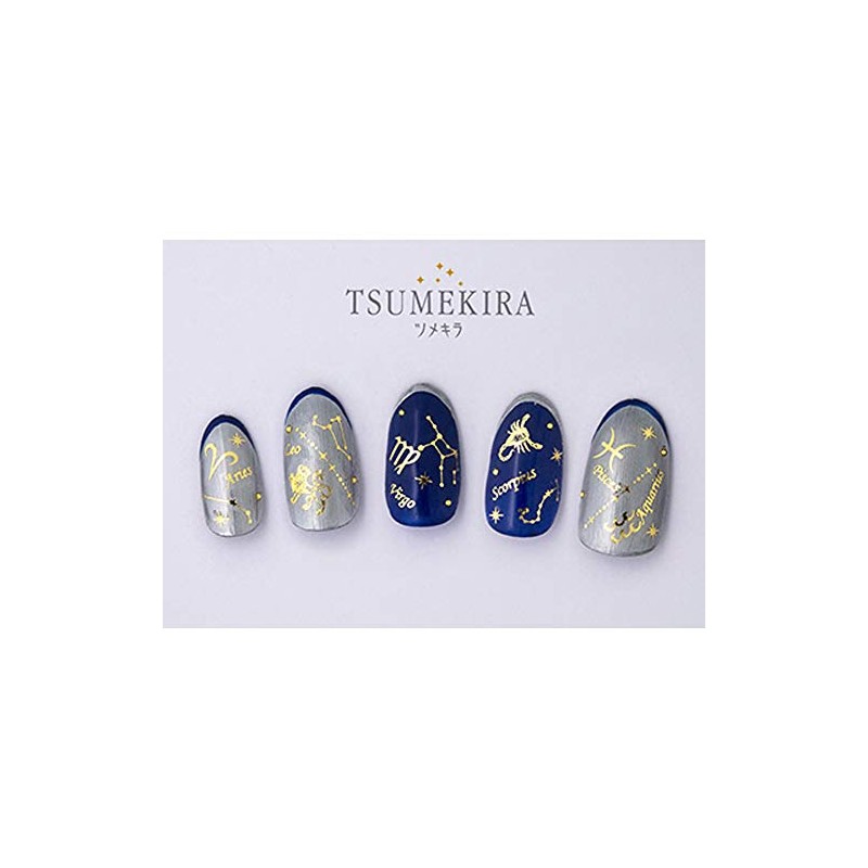 TSUMEKIRA SG-ZDC-104 Nail Stickers, Constellations, Gold, 1 Sheet (x 1)