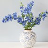 Blue Faux Blooming Delphinium Flower - 39"