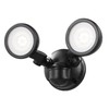 GLOBE 180-Degree 10 W Twin Head Black 1000 Lumens Hardwired