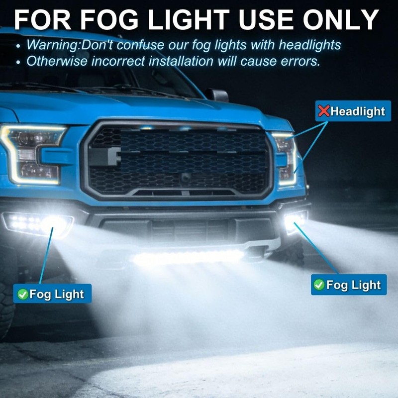 Marsauto 9006/HB4 LED Fog Light Bulbs, 34,000LM Ultra-Bright for Wider
