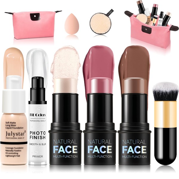 Wugbc Cream Contour Stick Makeup Kit for Women, Makeup Present