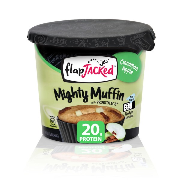 FlapJacked Mighty Muffins Mix with Probiotics Gluten-Free 55g, Cinnamon Apple