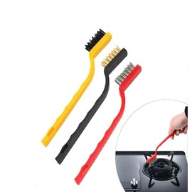 5 Pcs Stove Brushes Multifunctional Crevice Cleaning Brush Includes Wire Brush, Rust Remover for Metal, Nylon Bristles, Straight & Bent Scrapers