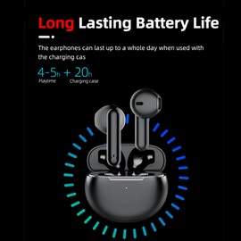 Language Translator Earbuds - Wireless Translator Earbuds with Real-Time Translation, 3 Modes, Bluetooth 5.1, Active Noise Reduction (Black)