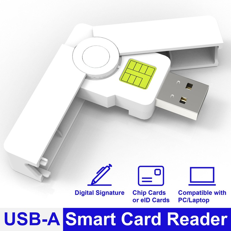 USB Mini Foldable Smart CAC Reader, DOD Military Common Access
