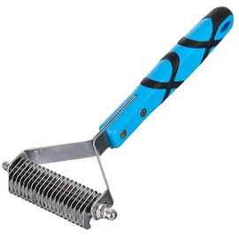 GROOM PROFESSIONAL Coat King Stripping Rake for Dogs - Deshedding Brush for Dogs - Undercoat Rake for Deshedding & Detangling - Hair Stripping - Suitable for Various Coat Types, Wide 20 Tooth