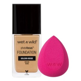 Wet n Wild Set Photo Focus Matte Foundation Y Esponja Wet N Wild
