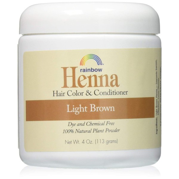 Rainbow Research Henna Hair Color and Conditioner Persian Light Brown - 4 Oz, Pack of 55