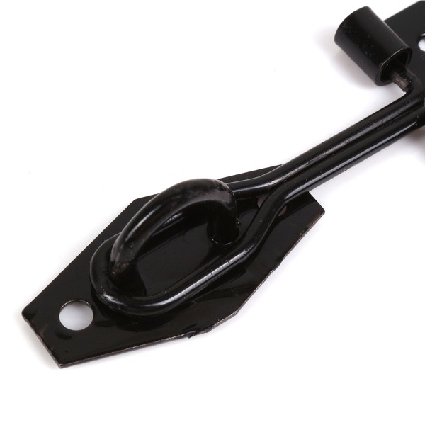 10x Black 75mm Wire Hasp & Staple Latch/Lock for Cupboards