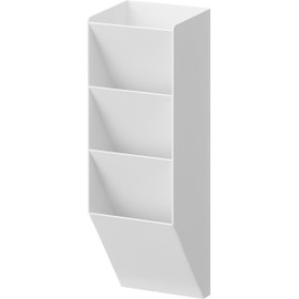 Yamazaki 10096 Magnetic Pen Stand, Compatible with Steel Panels, White, W 2.4 x D 2.4 x H 8.2 inches (6.2 x 6.2 x 20.8 cm), Tower Pen Holder