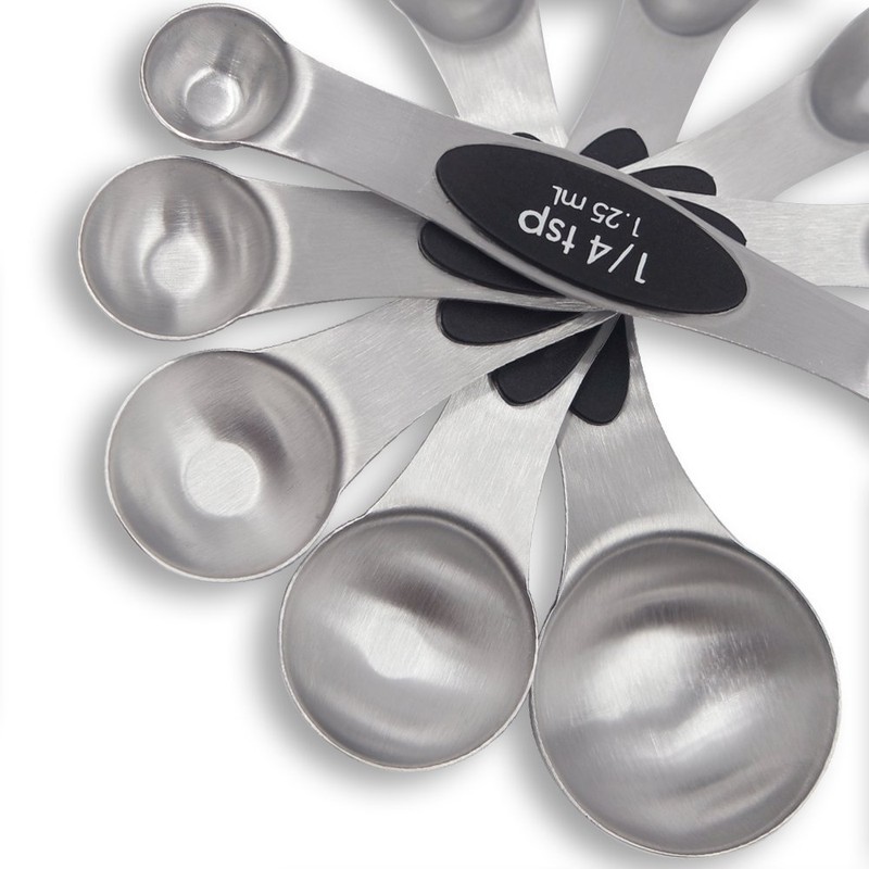 TAMUME Double Sided Stainless Steel Measuring Spoon Set of 5