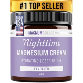 Magnum Solace Nighttime Magnesium Cream - Hydrating Lotion for Daily Comfort - Body Care, Skincare & Cosmetic Use:_Lavender