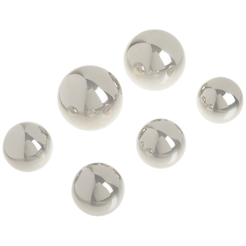 Abbott Collection Assorted Stainless Steel Decorative Balls (Set of 6)