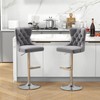 GOOLON Bar Stools Set of 2, Velvet Swivel Counter Height
