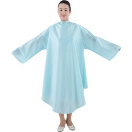 [MEIHO] Meiho Waterproof Cloth with Sleeves, Big Size, No.4675, Blue, Perm, Cut, Nylon, Hairdressing, Cloak, Name Sewing, Meiho, Front Length 47.2 inches (120 cm), Back Length 31.5 inches (80 cm),