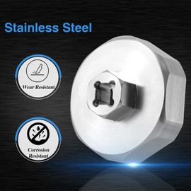 KPALAG Stainless Steel Trailer Axle Hub Oil Bath Cap Wrench Compatible with Dexter 9K 10K General Duty Axle Fits Drum Number 8-415 (After July 2009), 8-430 (After April 2013)