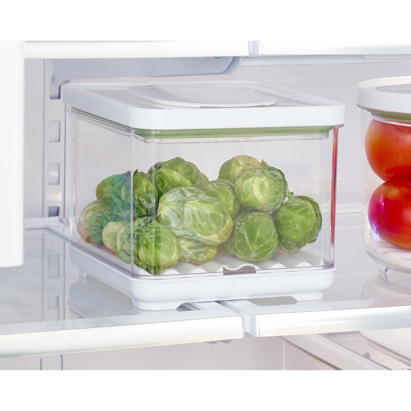 iDesign Fridge Produce Bin with Removable Drainage Tray and Lid