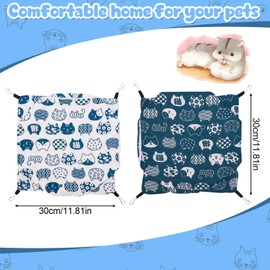 ZhouBoat 2Pcs Guinea Pig Rat Hammock, 3 Layer Guinea Pig Hamster Cute Ferret Hanging Hammock Bed, Rat Hammock for Cage Guinea Pig Accessories for Small Animals Chinchilla Parrot Sugar Glider Ferre