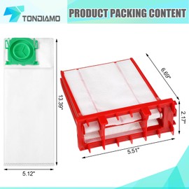 Tondiamo Service and Comes with 8 Cleaner Dust Bags, 1 Exhaust Filter