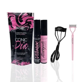 AVELINA COSMETICS - My Lash Kit, incluue 1 Máscara de Pestañas Volumen Intenso 13gr, 1 Mácara de Pestañas Alargado Extremo 13gr, 1 Rizador de