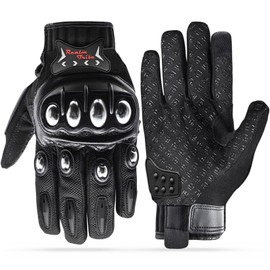 Motorcycle Gloves, Summer, Mesh Material, Breathable, Impact Resistant, Smartphone Compatible, Anti-Slip, Durable, Knuckle Protection, For Spring, Summer, Autumn, Bike, Bicycle, Touch Screen