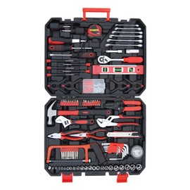 Hantinstom 237-Piece Household Tools Kit Essential Home Repair Set with Plastic Toolbox Ideal for College Students, Home Use & More