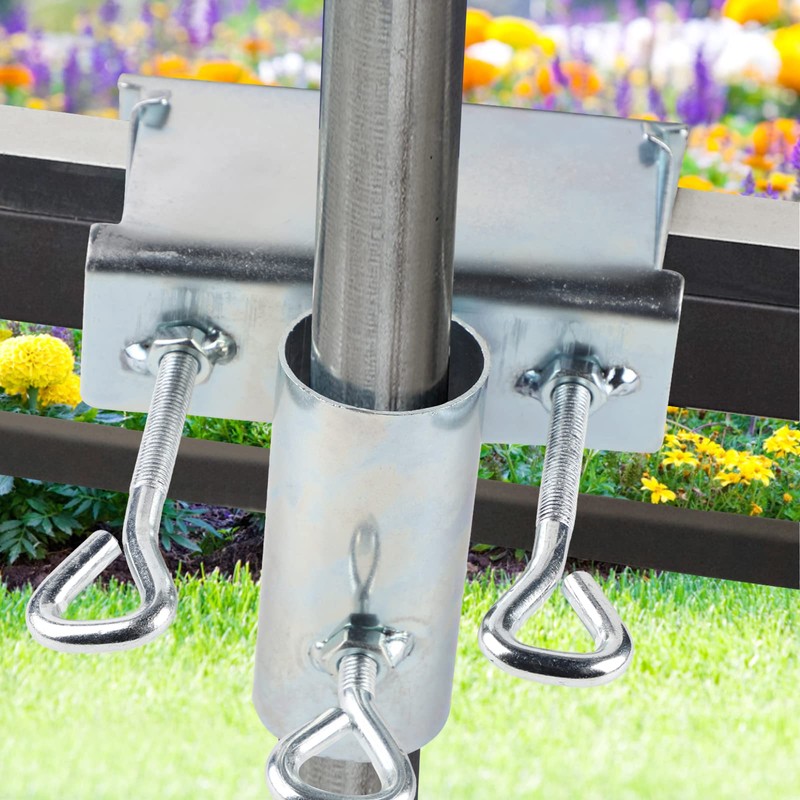 efuturetime Parasol Balcony Bracket Adjustable, Space-Saving Garden Umbrella Diameter 25-38