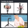 Axnen Selfie Stick Trípode Para Celular Control Remoto Luz 1.53m