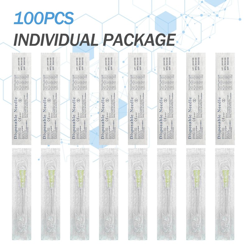 20Ga 1.5Inch Disposable Dispensing Luer Lock 100 Pack Lab Supplies