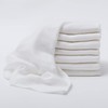 Little Bamboo Muslin Squares Pack, White, 8 Count