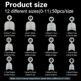 MWOOT Pack of 600 Oval Short Fake Nail Tips Artificial Nail Tips French Acrylic Half Cover False Nail Art Tips for Gel Nails DIY Home Salon Manicure Women Decoration 12 Sizes (Natural)