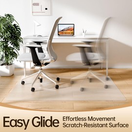 Amyracel Office Chair Mat for Hardwood Floor, 36" x 60" Desk Floor Mat for Hardwood Floors, Clear Desk Chair Mat for Hard Floor, Easy Glide Floor Protector Mat for Office Chair