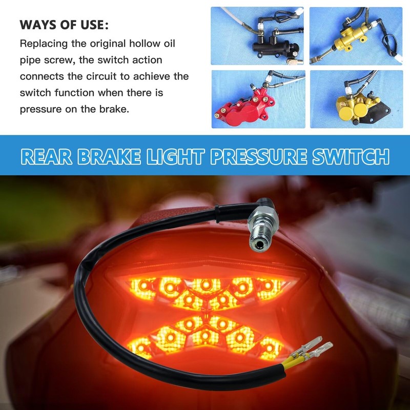 GRABOTE Rear Brake Light Pressure Switch M10 x 1.25mm Fit