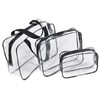 CHENGZI Clear Cosmetic Bag, Travel Toiletry Bag Set with Zipper,