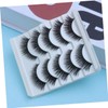 Baluue 5 Pairs Fake Lashes Reusable Black Eyelashes Handmade Eye