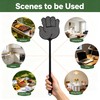 Heavy Duty Fly Swatter with Long Handle, Large swatting Surface,