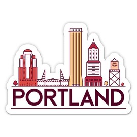 Squiddy Portland Oregon - Vinyl Sticker Decal for Phone, Laptop, Water Bottle (3" Wide)