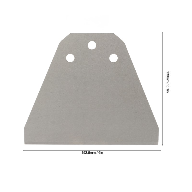 6in Floor Scraper Bit Spring Steel Round Shank 2 Grooves