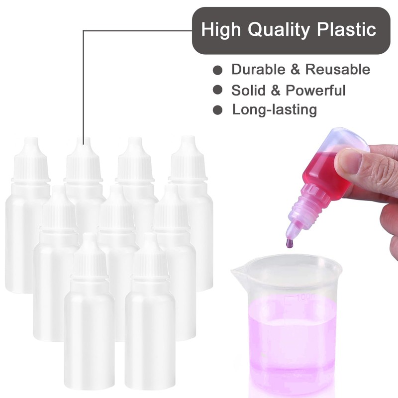 Apstaqeoo 20Pcs, 20Ml Plastic Dropper Bottles, Empty Squeezable Eye Liquid