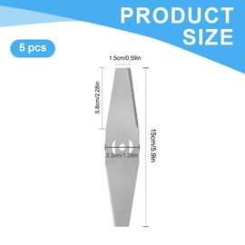 EIHI Grass Trimmer Blade, Replacement Blade Grass Trimmer, Grass Trimmer Replacement Blade, Metal Grass Trimmer Blades, Lawn Mower, Replacement Saw Blade for Cutting Grass Blade, 5 Pieces, bronze
