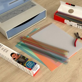 DHP - Metal Spiral Step 5:1, 10 mm, A4, Mini Pack, Assortment, Box 25, Standard and Special Colours, 60 Sheets