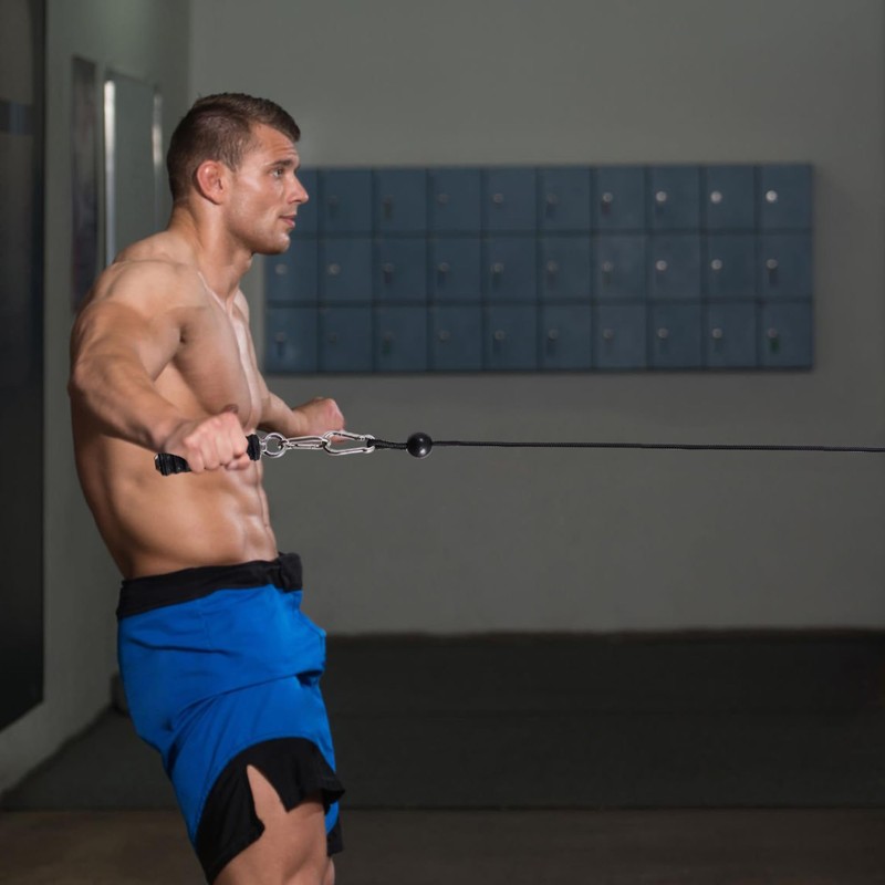 2Pcs Ergonomic Single Handle Tricep Attachment Cable Machine, Maximum Advantage